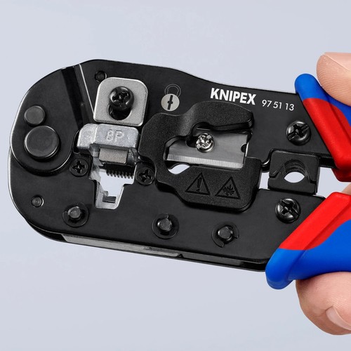 Knipex 97 51 13 Crimping Pliers For RJ45 Western Plugs - Cuts - Strips - Crimps - Picture 8 of 9