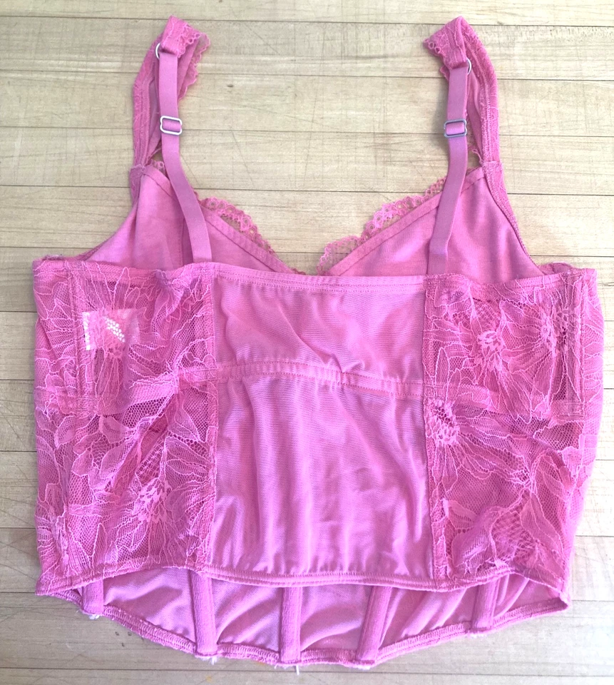 Gilly Hicks Rosa Floral Corsé Sujetador Margaritas Talla L Foto 2 de 3