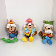 FAO Schwarz Mary Engelbreit See Speak Hear No Evil Plush Monkey 13" Magnetic Set