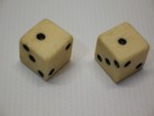 18th or 19th century BONE  DICE crown&GR stamped for tax reign of a King George — photo 2