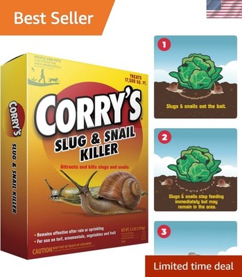 Effective Slug & Snail Killer 3.5 lb Granules - Safe for Vegetables & Fruits