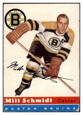 1954 TOPPS # 60 MILT SCHMIDT BRUINS VG/VG-EX SET BREAK 486635 (KYCARDS)