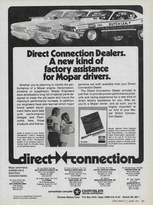 1974 Direct Connection Magazine Ad Butch Leal California Flash Plymouth Duster
