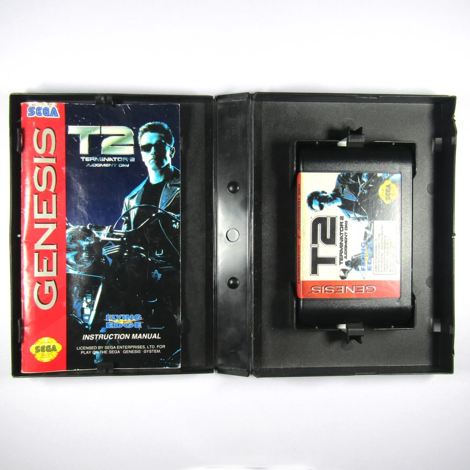 Terminator 2 Sega Genesis Tested CIB Complete In Box - Image 3 of 4
