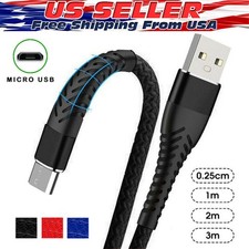 Heavy Duty Micro USB Fast Charger Data Cable Cord For Samsung LOT Android HTC LG