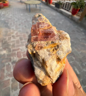 35GM | Natural Rare Pink Topaz Crystal in Matrix Specimen | Katlang Pakistan.