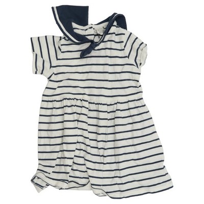 Lindex, Kleid, Größe: 86, Weiß/Blau, Baumwolle/Elasthan, Streifen, Mädchen #r9q
