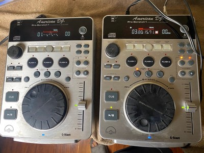 Set of 2-American DJ Pro-Scratch 1 Professional CD Players- TESTED