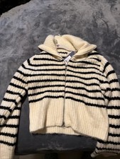 Universal Threads Cream/multi Zip Cardigan Size Small