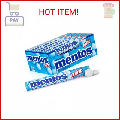 Mentos Chewy Mint Candy Roll, Mint Candies, 14 Pieces Per Roll, 15 Count Party P