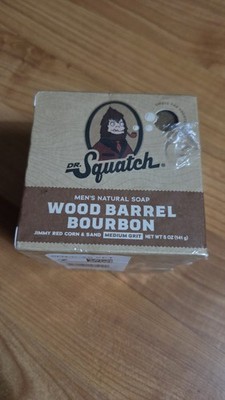Dr. Squatch All Natural Bar Soap for Men, Wood Barrel Bourbon 5 Ounce Pack of 3