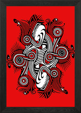 Poster arte da parete con cornice etnica quadro stampa su tela