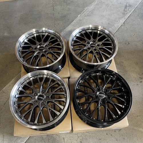 Used 18x8 Arc AR6 5x114.3 30 73.1 3 Hyper Black 1 Gloss Black Wheels set(4)