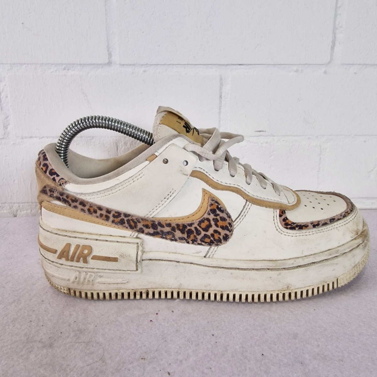 nike air force 1 shadow trainers with faux fur in black and fluro