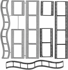 Travel Photo Film Strip Cutting Dies,Journey Postage Stamp Tags Frame Die Cuts M