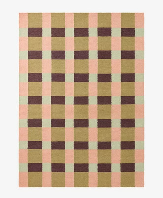 Antique Scandinavian Swedish Kilim Tile Handmade Boho Flat weave Large Area Rug