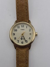 Timex Women's Indiglo Gold Tone Case Watch DATE NOT WORKING