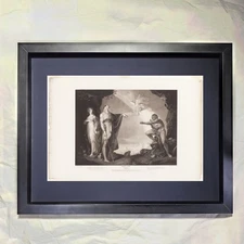 Jean Pierre Simon "Prospero, Miranda, Caliban and Ariel" CUSTOM FRAMED Art