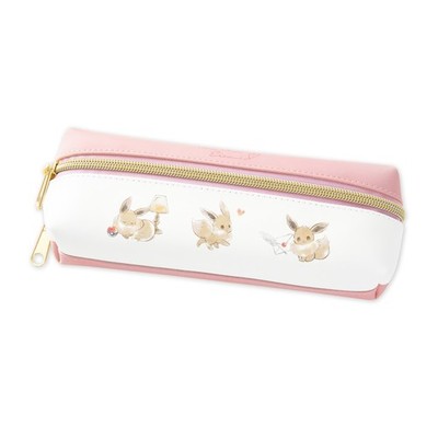 Pokemon Eevee Mofu Pen Pencil Case Zipper Lovely Moment Stationary School 8in