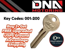 DNA Motoring Roof Rack Keys Replacement Spare Key Made Cut to Your Code 001-200