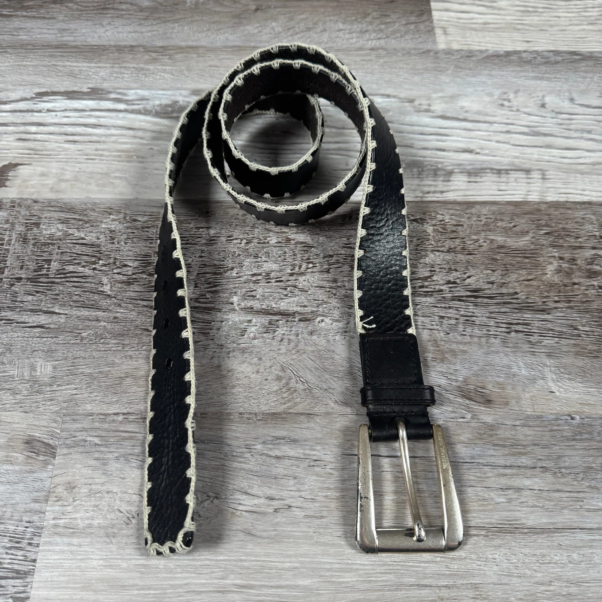 ? Michael Kors NWT Women’s O-ring Suede leather Michael Kors MK Black belt Michael Kors Reversible Black/Tan Two Tone MK Circle Logo  main image 4