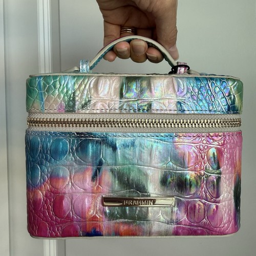 Brahmin Small Charmaine Travel Cosmetic Case Impression Melbourne Leather