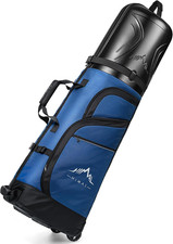 Golf Travel Bag for Airline Travel with PC Hard Case Top, Wheels  Foldable Desi