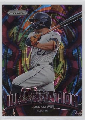 2022 Panini Prizm Illumination Burgundy Cracked Ice 6/25 Jose Altuve #IL-14 19n6