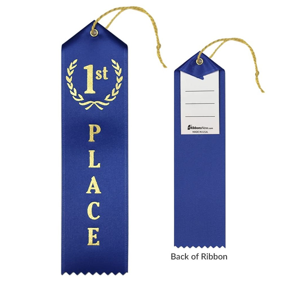 Sixth Ribbon RibbonsNow 1st-6th Place Award Ribbons - 72 Ribbons (12 Each) with Card ...