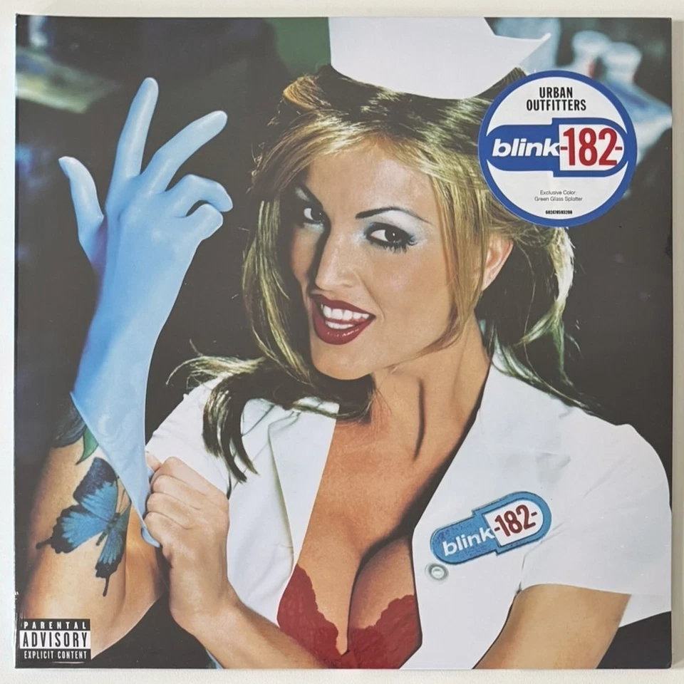BLINK 182 ENEMA OF THE STATE URBAN OUTFITTERS EXCLUSIVE GREEN GLASS SPLATTER LP - Image 2 of 4