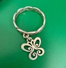 Vintage Sterling Silver James Avery Butterfly Charm Dangle Ring Size 6.5-6.75