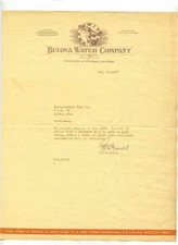 Bulova Watch Company Letterhead 5th Avenue New York 1937