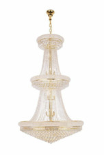 Crystal Chandelier Large Foyer or Dining Room Entryway 38 Light Fixture 72