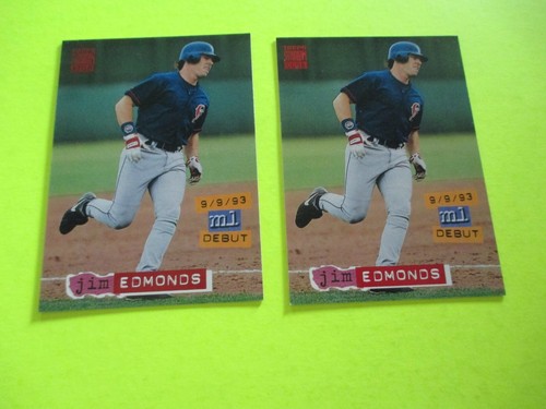 Jim Edmonds Anaheim Angels – 80 Card Lot with 1994 Bowman RC - Picture 2 of 20