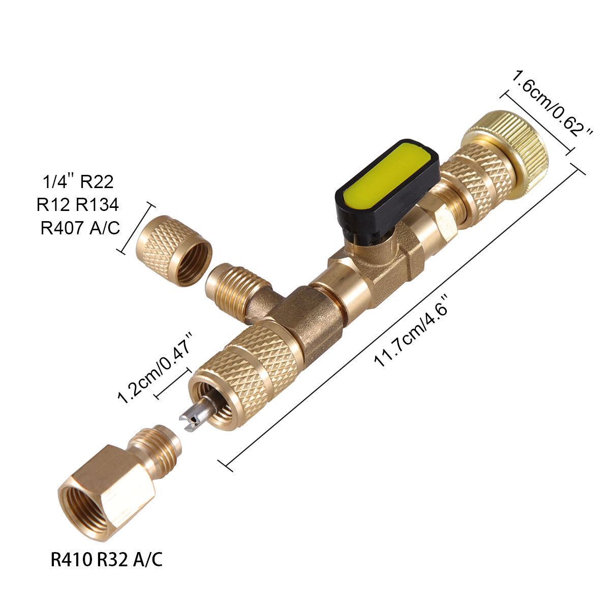 ZIMISI HVAC Valve Core Remover Tool Kit - Dual Size SAE 1/4" & 5/16", Includes 20 Cores For R22 R410a Systems