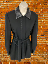 Womens Michael Ambers Uk 10 Lightweight Belted Jacket Coat Blazer Embroidered