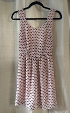 Forever 21 Pink Black Heart Pattern Dress Womens Size Small 3