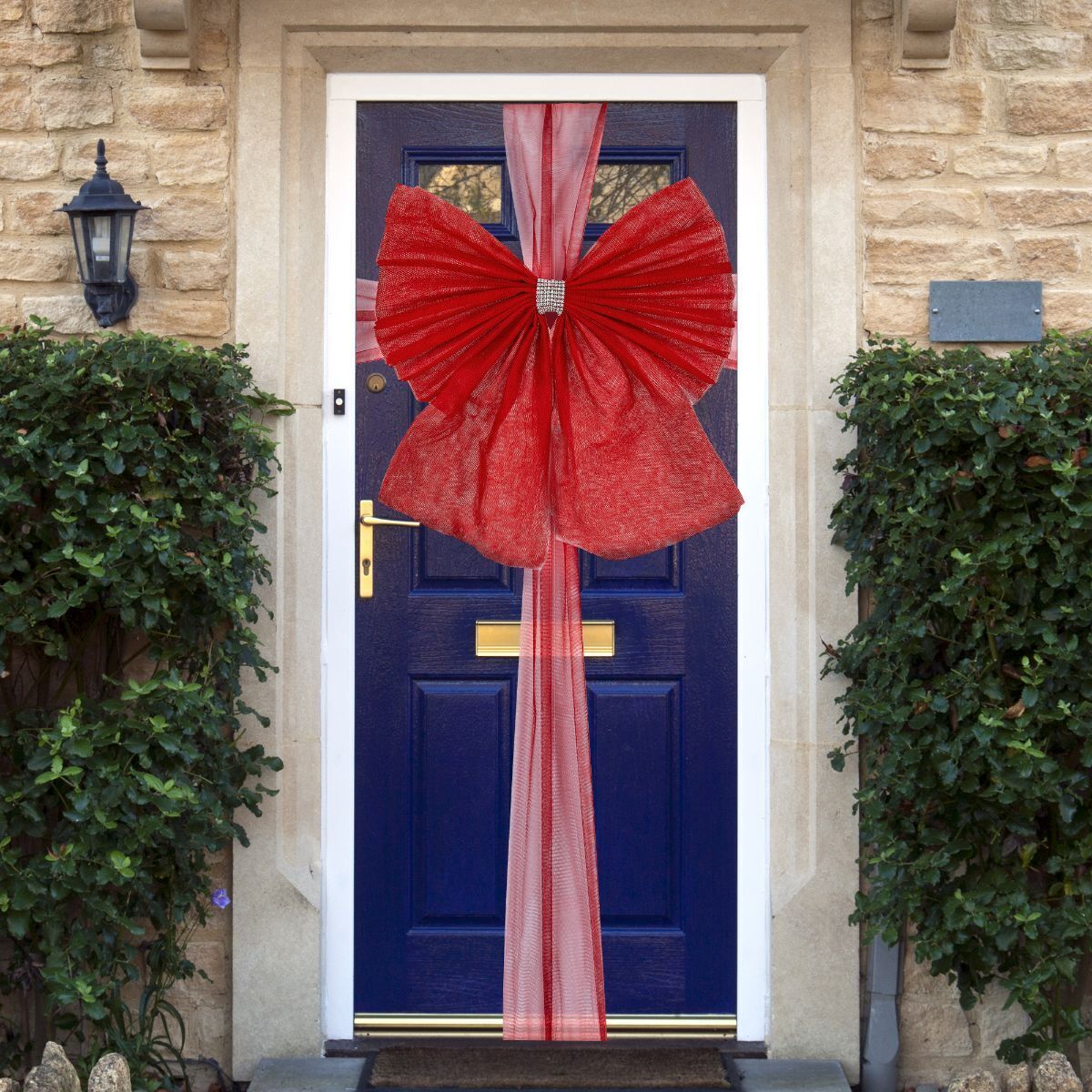 Front Door Bow Christmas Wedding Traditional Ready Made Door Bow