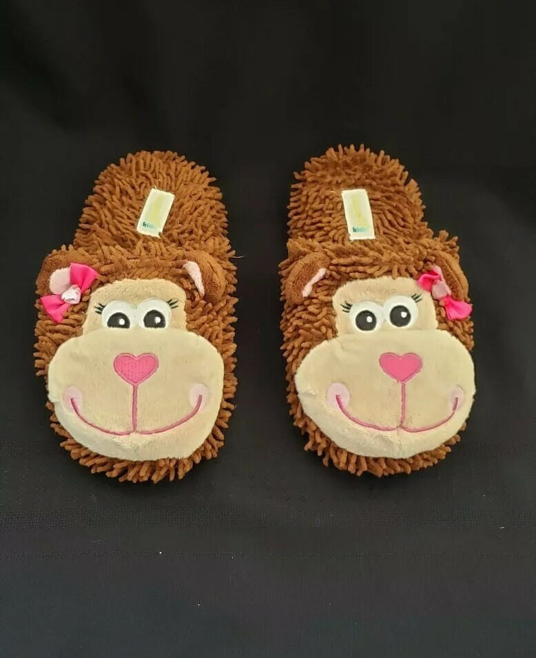 Capelli MONKEY Animal Slippers Size 1/2 for Girls