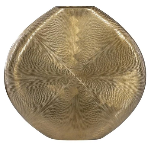 Uttermost Gretchen Contemporary Aluminum Vase in Gold Finish - Picture 3 of 6