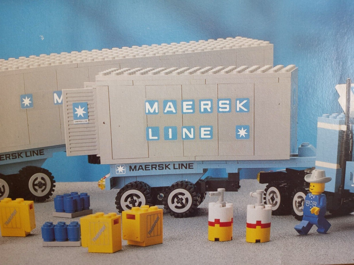 RARE New in Box LEGO 1552 LEGO Maersk Line Container Truck Vintage 