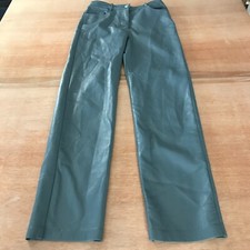 Aritzia Wilfred The Melina Faux Leather Straight Pant Women 2 Gray High Rise