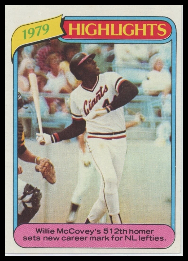 Willie McCovey 1980 Topps #2 San Francisco Giants