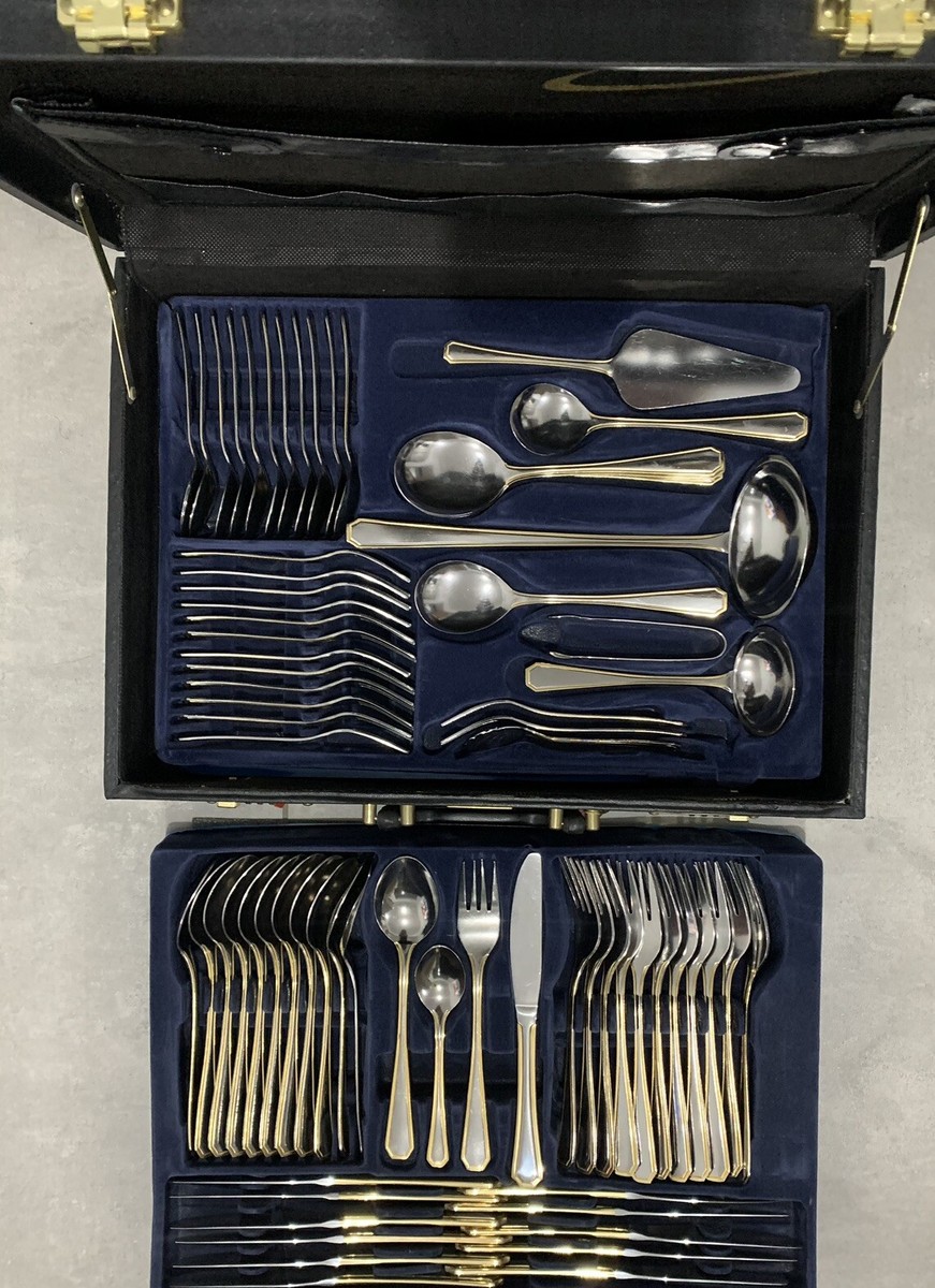SOLINGEN 70 Pieces Cutlery set With Gold Details . | eBay SOLINGEN 70 Pieces Cutlery set With Gold Details . | eBay