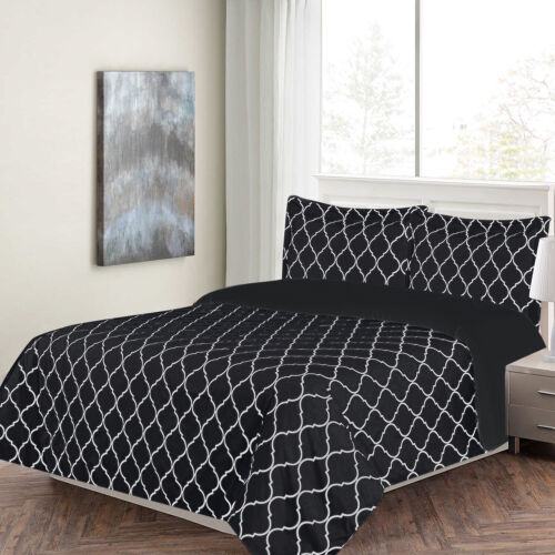 Luxus 3-teiliges Bettwäsche Set Wendebettdecke Steppbezug Mikrofaser Queen & King - Bild 14 von 80