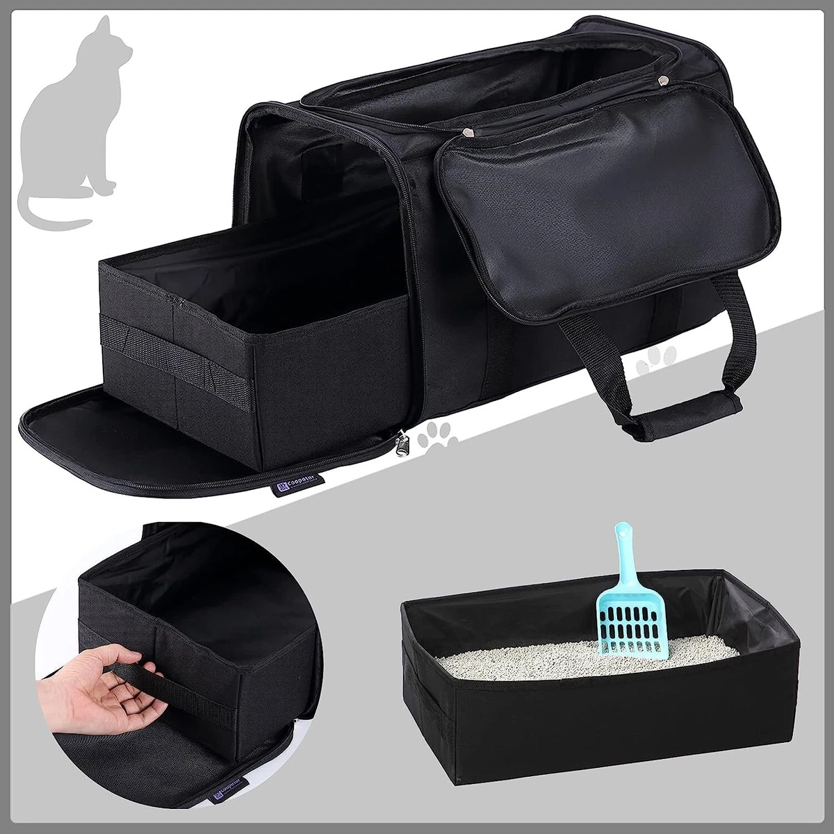 Travel top litter tray
