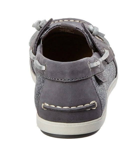 Sperry Top-Sider Mujer Bobina Hiedra Oscuro Cuero Gris Sparkle Zapatos Náuticos - Imagen 2 de 3