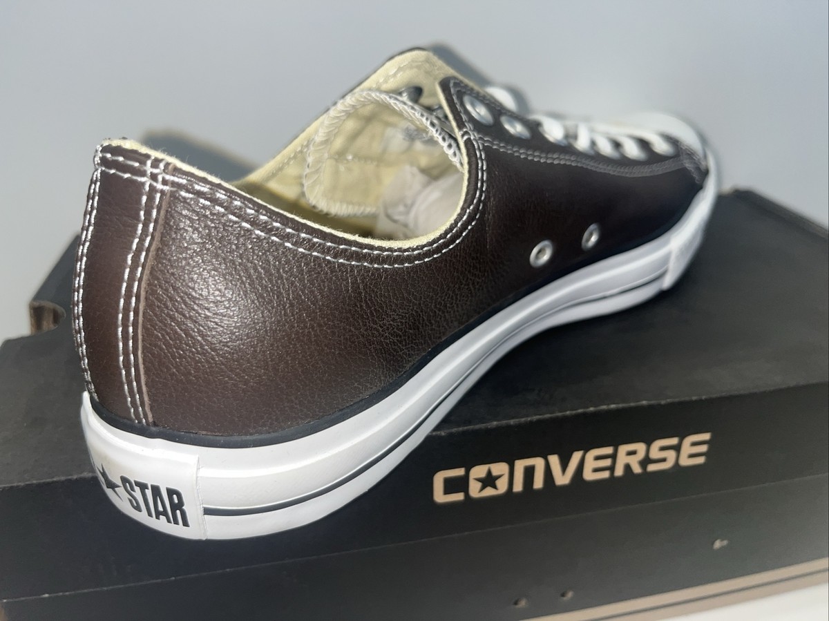 Vintage Ct All Star Leather Men Chocolate OX 132176C. | eBay
