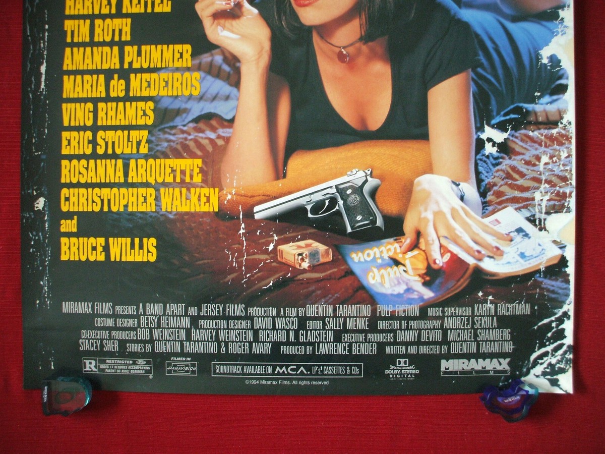 【当時物】90s PULP FICTION ORIGINAL POSTER Original Pulp Fiction Movie Poster - Quentin Tarantino