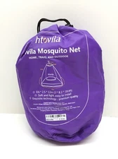 Htovila Universal White Dome Mosquito Mesh Net Easy Installation Hanging Bed